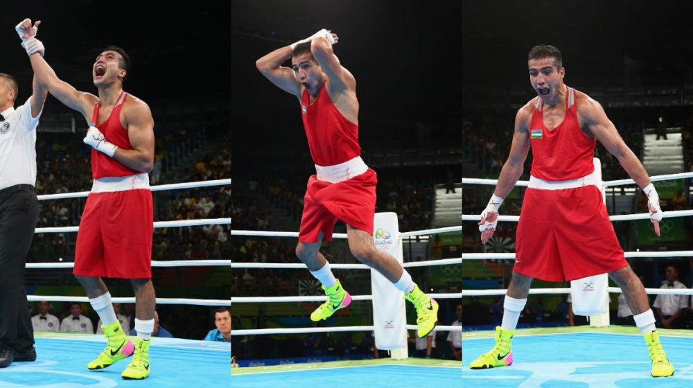 Cristiano Ronaldo, imitat la Jocurile Olimpice de un boxer. Cat de haios a fost saltul executat in ring? :)) FOTO_2