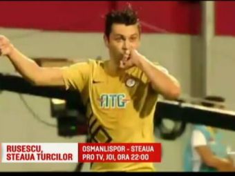 
	Ce nebunie! Rusescu il ajuta pe Hagi sa ajunga la Trabzonspor, dupa care viseaza la un transfer! Osmanlispor - Steaua, joi, ProTV
