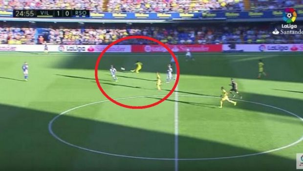 
	Gol formidabil marcat de un viitor adversar al Stelei: Sansone, de la Villarreal, a inscris golul weekendului in Spania, cu un sut de la jumatatea terenului
