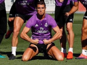 
	FOTO SENZATIONAL! Cum s-au fotografiat jucatorii lui Real Madrid la antrenament. Cristiano Ronaldo a dat tonul :))

