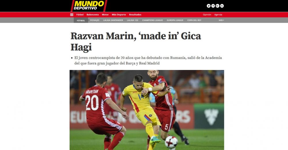 El Mundo Deportivo, cuvinte URIASE despre Razvan Marin: "Forta, plasament, sut, viziune remarcabila! Juventus si Roma il vor! MADE BY GICA HAGI!"_2