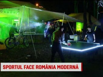 
	Sportul face Romania Moderna | Timp de o luna, cei mai dinamici tineri au jucat ping pong sub clar de luna si au pedalat la malul marii in sedinte de spinning urban
