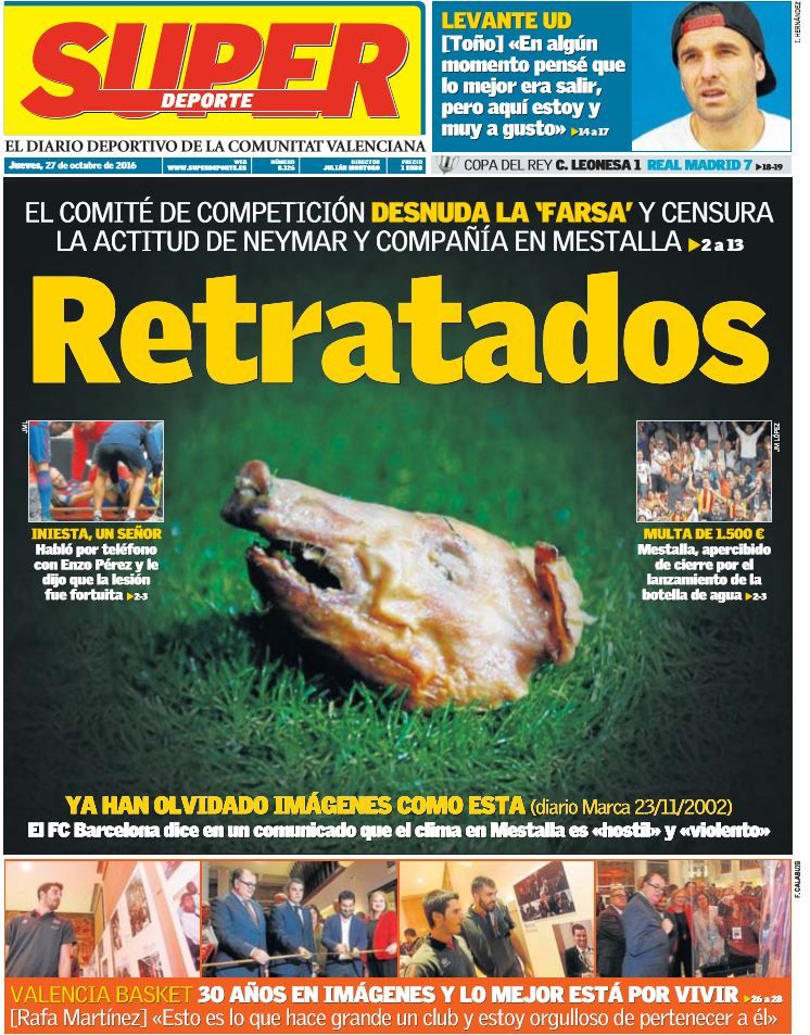 "PORCILOR!" Imagine scandaloasa intr-un ziar din Spania! Messi, Suarez si Neymar au fost atacati incredibil pe prima pagina_1