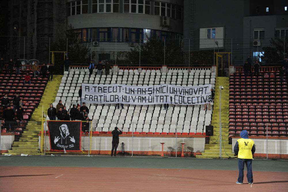 UN AN DE LA #COLECTIV. "In amintirea rapidistei noastre Teodora Maftei" Gestul facut de suporterii Rapidului si mesajul pus azi noapte de jucatorii lui Dinamo_1