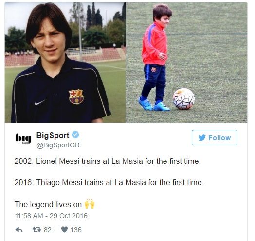 FOTO SENZATIONAL! Cele mai tari poante aparute pe internet dupa prima imagine cu fiul lui Messi la antrenamentele Barcelonei! Neymar nu s-a putut abtine :)_5
