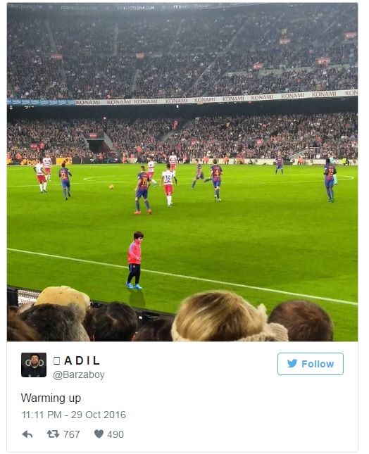FOTO SENZATIONAL! Cele mai tari poante aparute pe internet dupa prima imagine cu fiul lui Messi la antrenamentele Barcelonei! Neymar nu s-a putut abtine :)_6