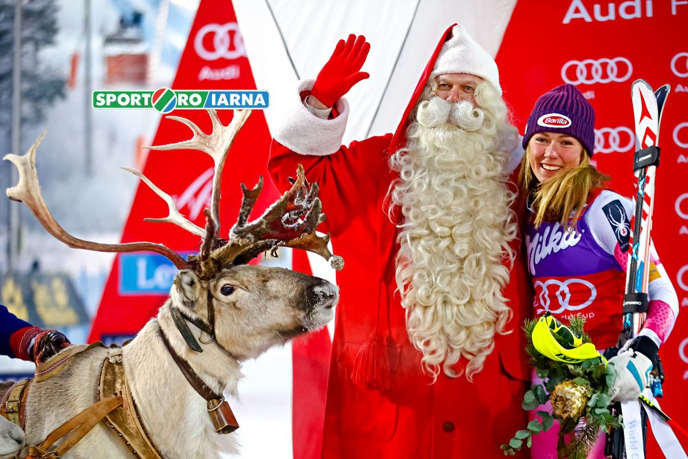 Mos Craciun a venit deja pentru "regina slalomului" in Finlanda_1