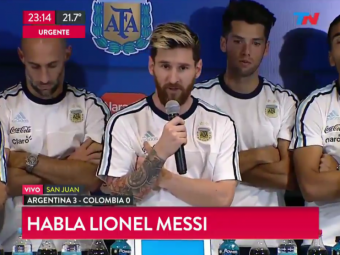 
	Messi a dat gol cu Columbia, apoi a adus toti jucatorii la conferinta de presa! Ce anunt a facut in fata tuturor: &quot;Imi pare rau, dar nu se mai poate asa!&quot; VIDEO
