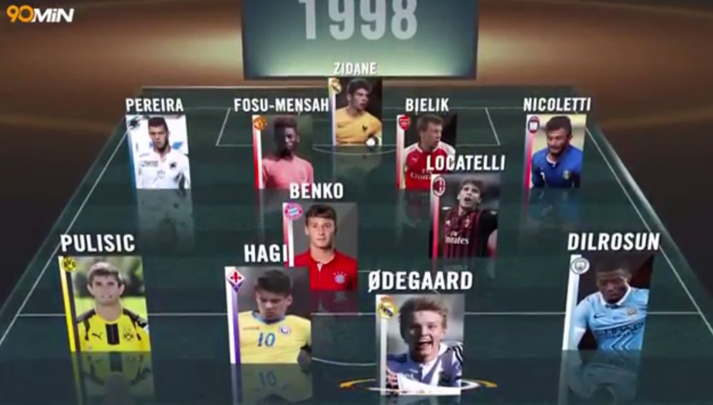 Ianis Hagi, in cea mai buna echipa a generatiei '98, alaturi de fiul lui Zidane, norvegianul Odegaard si noul star al Borussiei, Pulisic_2