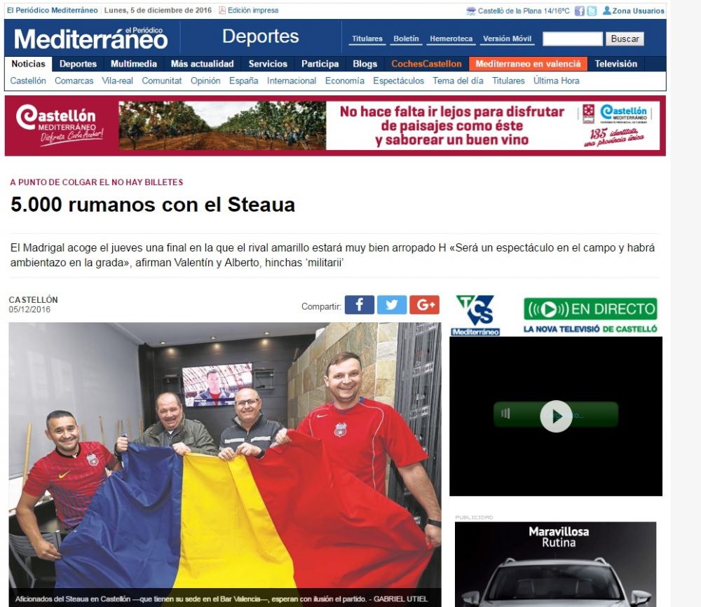 5000 de romani si-au anuntat prezenta pana acum la Villarreal - Steaua! Mesajul fanilor romani din Spania pentru Gigi Becali_2