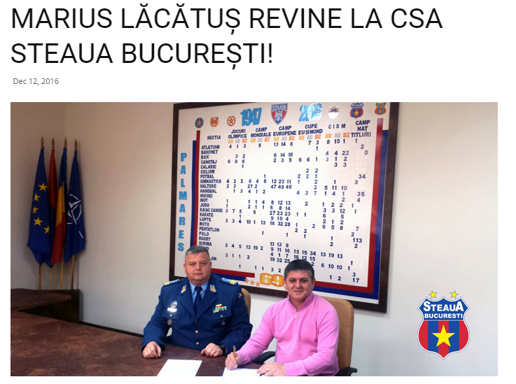 Armata a facut anuntul oficial: Lacatus, noul "sef" al Stelei. Acesta va fi antrenorul echipei pe care CSA vrea sa o inscrie in liga a patra_2