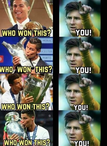 FOTO SENZATIONAL! Cele mai tari poante de pe internet dupa ce Cristiano Ronaldo a luat Balonul de Aur! Cum rade Messi de el :)_3