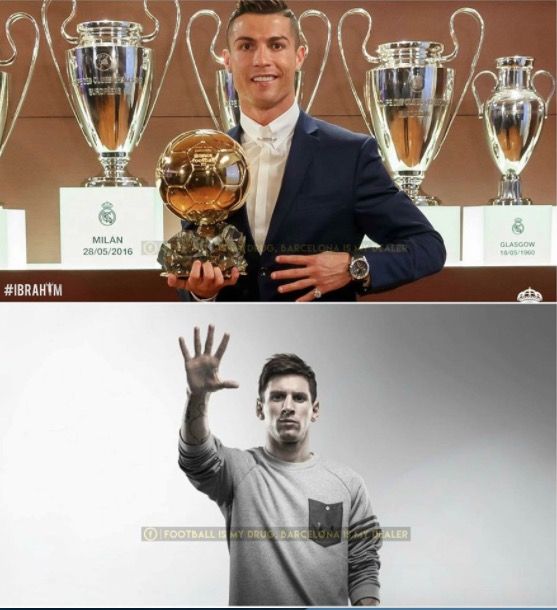 FOTO SENZATIONAL! Cele mai tari poante de pe internet dupa ce Cristiano Ronaldo a luat Balonul de Aur! Cum rade Messi de el :)_9