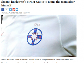 &quot;Steaua nu mai exista&quot; Esecul lui Becali a ajuns in presa internationala: &quot;Vrea numele sau la echipa&quot;