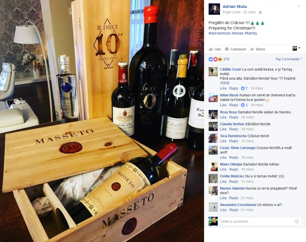Mutu, cea mai tare poza de Facebook cu "pregatiri de Craciun": 9 sticle de bautura! :) Ce meniu si-a pregatit_1