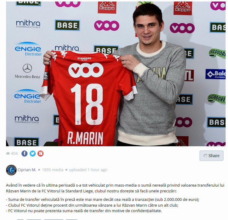 Razvan Marin a costat SUB doua milioane de euro! Anuntul facut de Viitorul_1