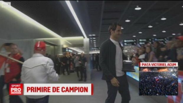 
	Primire pentru un campion: Federer, asteptat de fanii elvetieni pe aeroport. VIDEO
