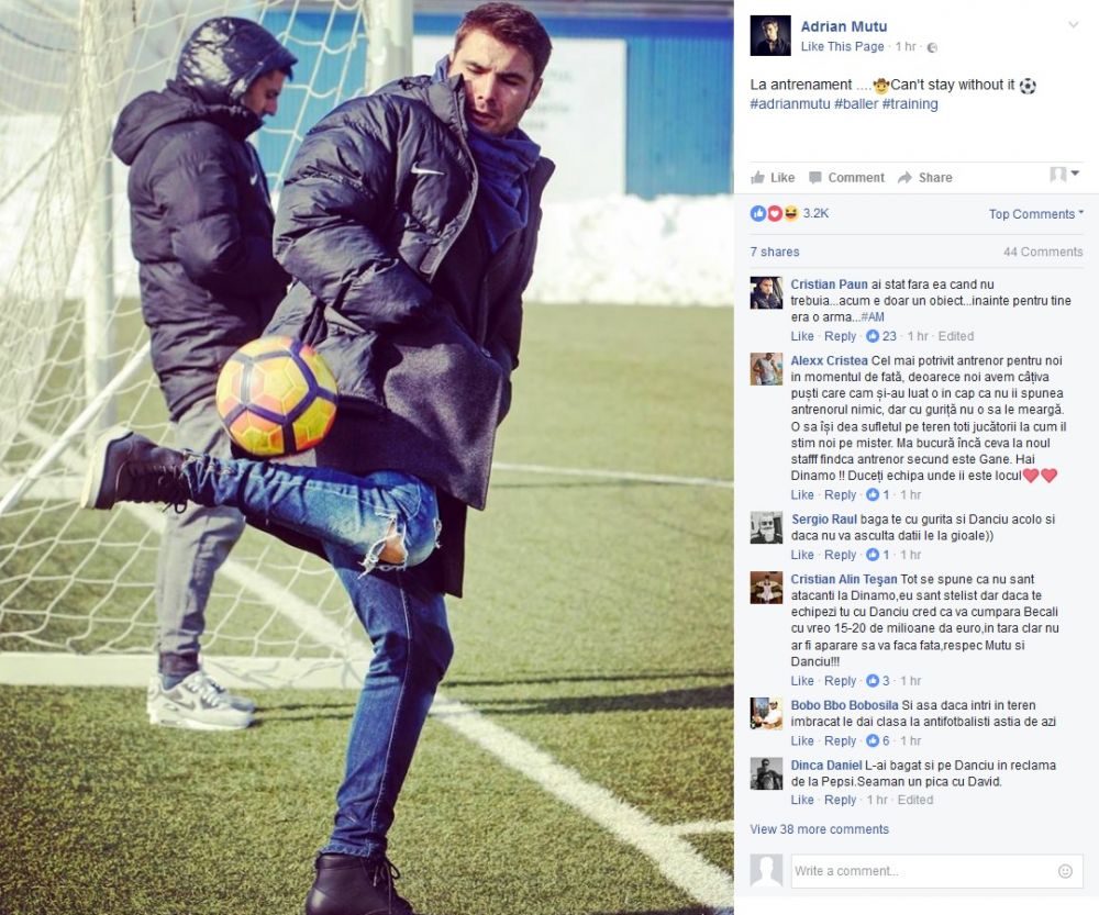 Schemele de care s-a tinut Mutu la antrenamentul lui Contra la Dinamo! Imaginea aparuta de Facebook_1