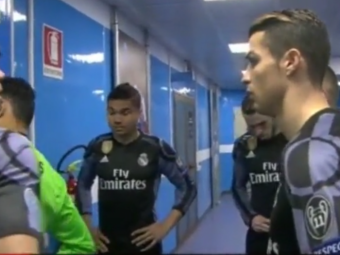 
	Ronaldo si-a certat colegii la pauza meciului cu Napoli, fara sa stie ca e filmat. Ce le-a spus pe tunel
