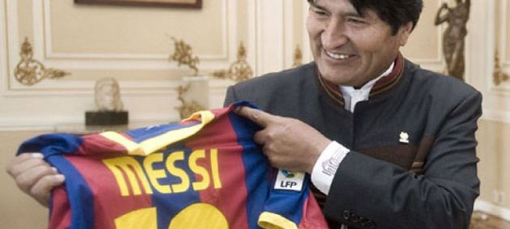 Lionel Messi Argentina Bolivia Evo Morales