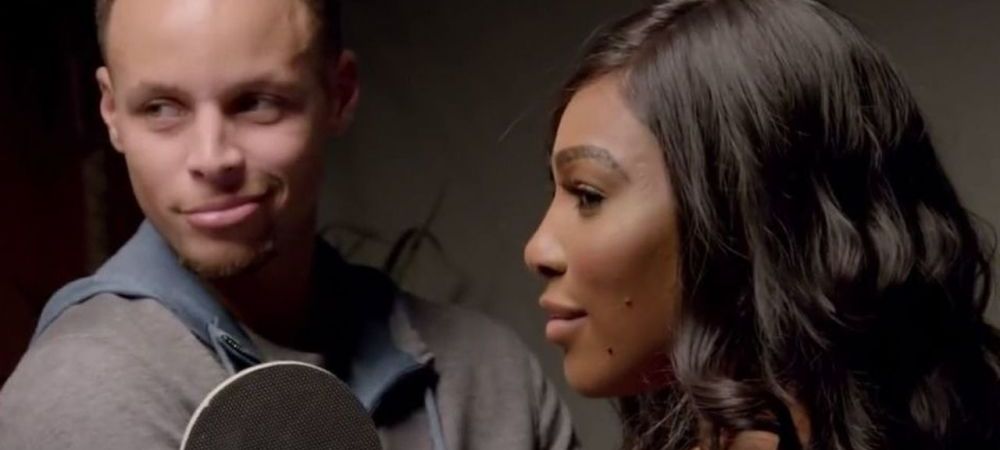 Serena Williams duel ping-pong Stephen Curry
