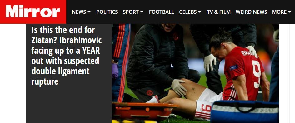 Final de cariera pentru Zlatan? Ce veste a primit dupa accidentarea din meciul cu Anderlecht_1