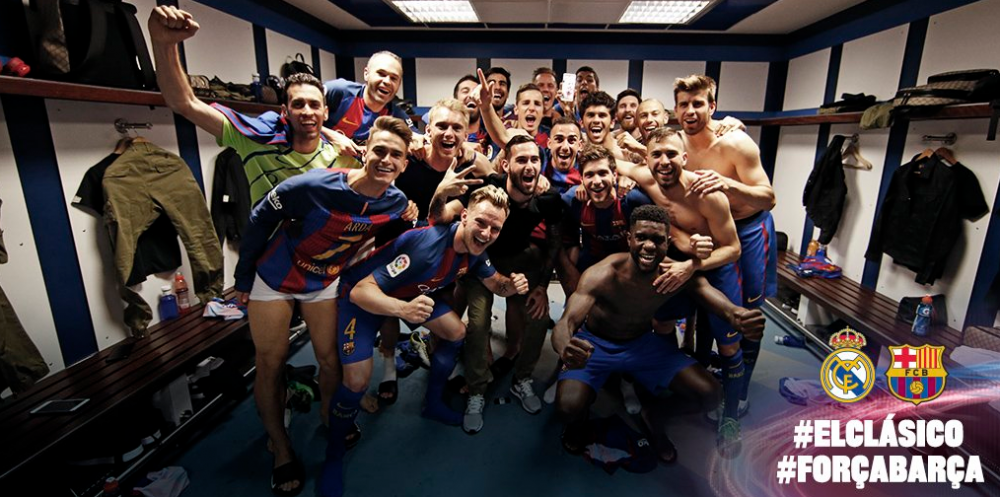 Ce diferenta! Cum a aratat fotografia de grup a jucatorilor Barcei, dupa victoria de pe Bernabeu: Messi, greu de reperat_1