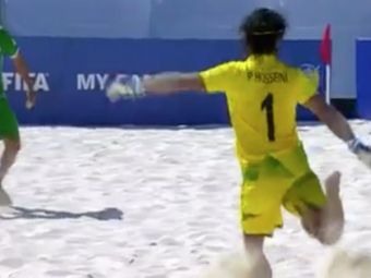 
	GOL FABULOS marcat de portarul Iranului la fotbal pe plaja! Cum a putut sa inscrie de la o distanta uriasa
