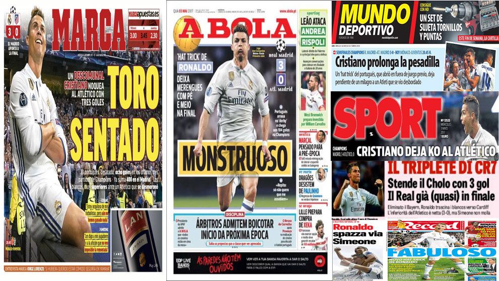 Toata presa e la picioarele lui Ronaldo! Ce au scris cele mai importante ziare pe prima pagina dupa meci_1