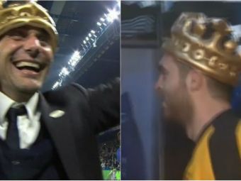 
	Moment genial: coroana lui Chitu a ajuns la Conte :) Antrenorul lui Chelsea a primit coroana de campion de la un fan. FOTO &amp; VIDEO
