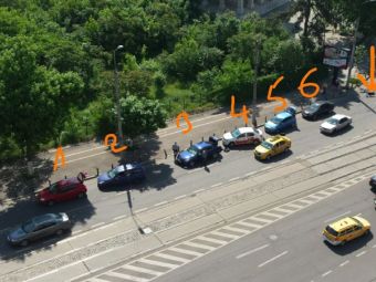 Imaginea zilei in Bucuresti! 6 pene de cauciuc in acelasi canal fara capac! Rezolvarea FABULOASA a politistilor!