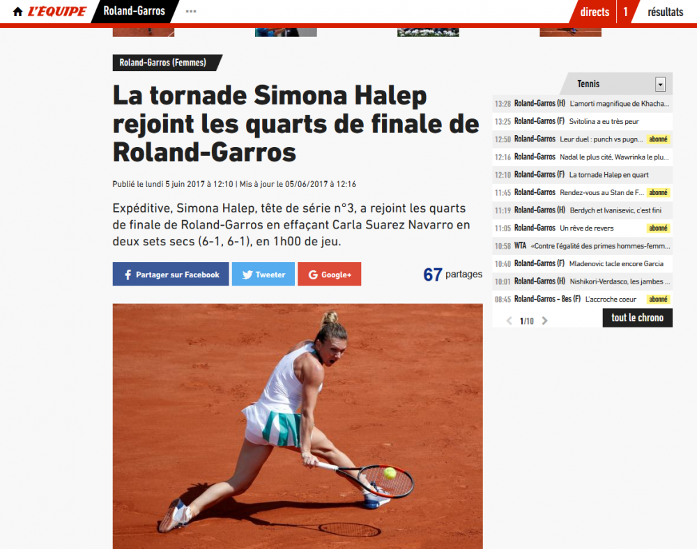 Simona Halep a pierdut finala de la Roland Garros in 3 seturi | Wawrinka - Nadal, finala de la masculin_18