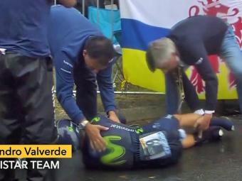 
	Debut teribil de Le Tour: Valverde si-a rupt piciorul, Geraint Thomas a scos cel mai bun timp pe o ploaie grea la Dusseldorf
