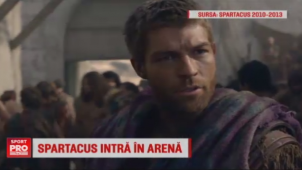 Spartacus a venit in Romania si s-a antrenat cu &quot;Virusii verzi&quot;. Actorul Liam McIntyre filmeaza la Cluj | VIDEO