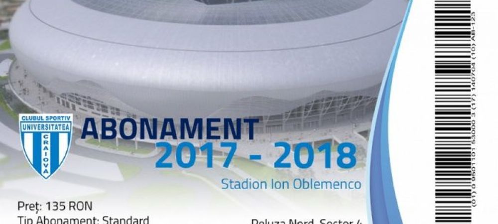 Craiova vinde de azi abonamente pentru noul Oblemenco, chiar daca stadionul e un santier! Cat costa abonamentele si cand va fi inaugurata arena Craiova noul Oblemenco Stadion