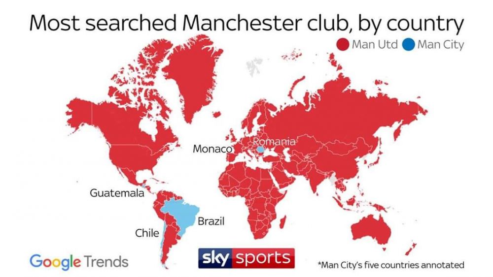 Cel mai cautat club Manchester in functie de tara! Surpriza: pe cine a ales Romania intre City si United_1