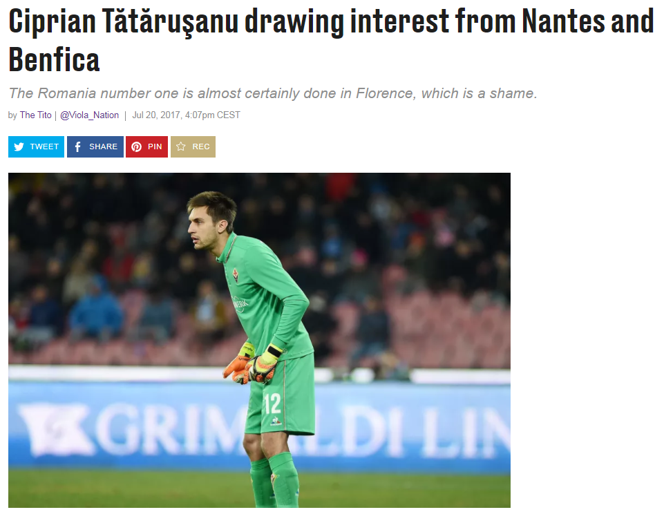 Tatarusanu, aproape de un transfer incredibil! Poate ajunge la o echipa calificata deja in Champions League_2