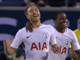 
	Gol fabulos marcat de Eriksen: torpila in vinclu, de la peste 30 de metri! Tottenham a invins-o pe PSG, meci cu 6 goluri! VIDEO
