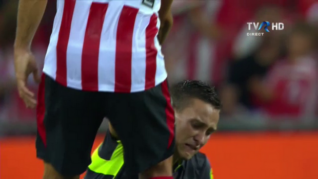 Lacrimile unui jucator de la Dinamo! A inceput sa planga dupa 0-3 cu Bilbao. FOTO