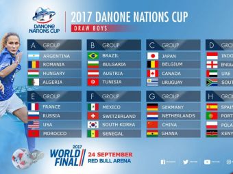 
	Romania, in grupa cu Argentina si Ungaria, la Mondialul Pustilor! Cum arata tragerea la sorti a Danone Nations Cup 2017
