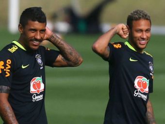 Razbunarea Barcei? :) Paulinho l-a accidentat pe Neymar la antrenamentul Braziliei!