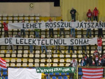
	Coregrafie in limba maghiara a fanilor lui Sepsi! Ce au scris pe un banner. FOTO
