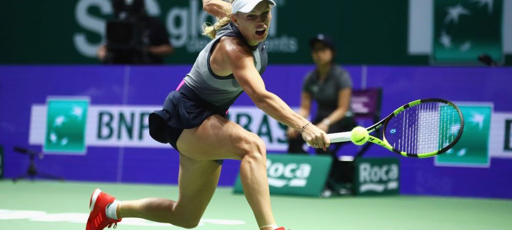 Caroline Wozniacki Halep - Wozniacki Simona Halep Singapore Turneul Campioanelor