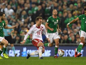 
	Sperante spulberate pentru irlandezi! Eriksen a reusit un hattrick, Danemarca este ultima tara europeana calificata la Mondial! Irlanda 1-5 Danemarca
