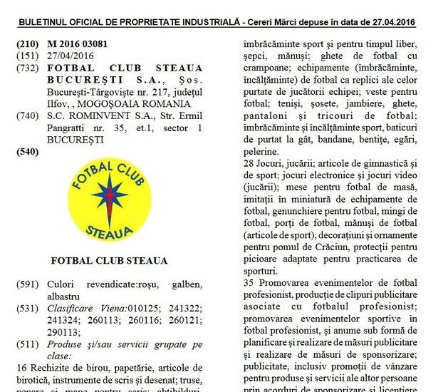 Lovitura de ultima ora pentru Becali in razboiul cu CSA Steaua! Marca pe care a inscris-o la OSIM a fost RESPINSA! Cum arata sigla_1