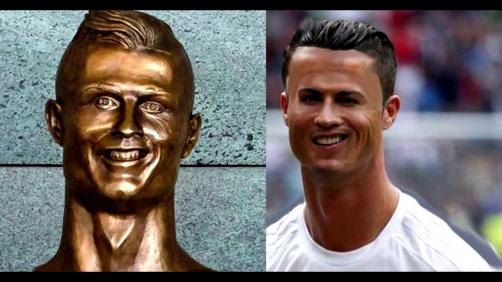 FOTO! Statuia lui Cristiano Ronaldo a fost modificata dupa 6 luni! Cum arata acum: varianta initiala a facut pe toata lumea sa rada_2