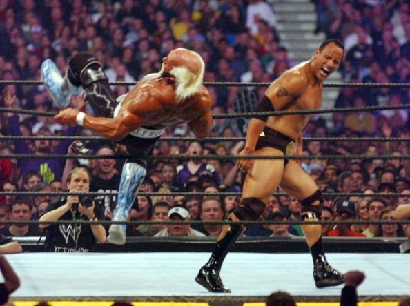 The Rock Hulk Hogan Wrestlemania