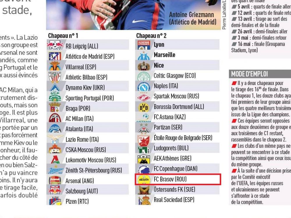 Gafa uriasa in L'Equipe! Francezii au trecut numele unui club intrat in faliment in locul Stelei pe lista echipelor din 16-imile Europa League_2