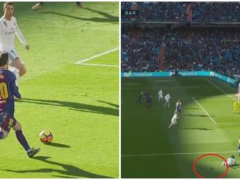 
	Faza fabuloasa care arata ca Messi e DE NEOPRIT! Argentinianul a jucat descult la faza golului de 3-0 de pe Bernabeu
