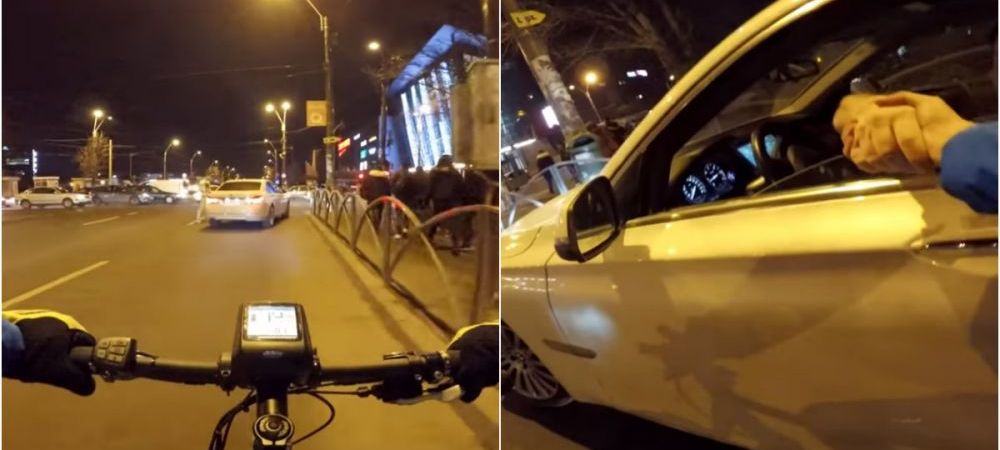 Bucharest Bike Traffic Bucuresti sofer BMW